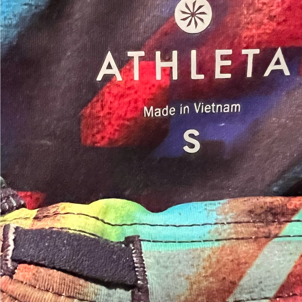 ATHLETA Size Small Compression Leggings Colorburst Sonar Leggings Multicolor - Picture 9 of 10